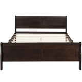Platform Bed Frame Mattress Foundation Sleigh Bed With Headboard / Footboard / Wood Slat Suppor