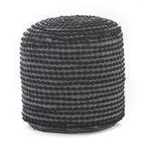 River - Handcrafted Cylindrical Pouf Water Resistant Fabric