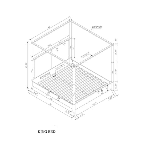 Malco - 4 Post Bed With Upholstered Headboard