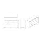 Skye - Marble Dresser - White