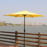 8.8' Outdoor Aluminum Patio Umbrella With 42 Pound Round Resin Umbrella Base