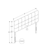 Full Size Headboard Only Upholstered Leather Look - White