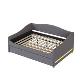 Upholstered Daybed With Light And Trundle