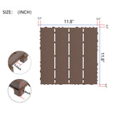 Plastic Interlocking 44 Pack Patio Deck Tiles, Square Waterproof Outdoor All Weather Use