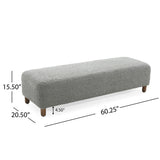 Contemporary Ottoman With Foam Cushion And Durable Upholstery