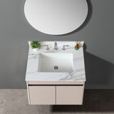 Vanity Top With Undermount Sink And Backsplash, Sintered Stone