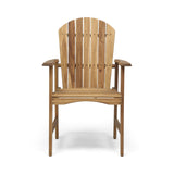 Outdoor Weather Resistant Acacia Wood Adirondack Dining Chairs (Set of 2)