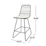 Yearning - Iron Counter Stool With Water Resistant Cushion