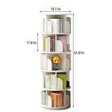 5 Tier Rotating Bookshelf, Spinning Design