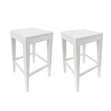 Counter Barstool (Set of 2), Rubber Wood - White