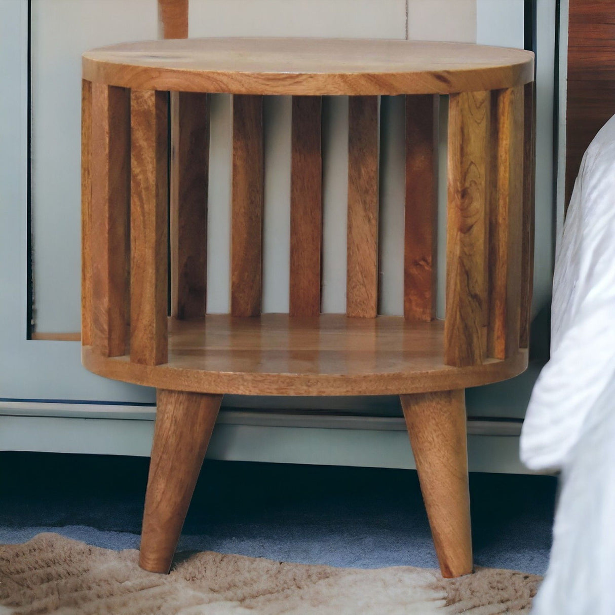 Ariella - Single Shelf Nightstand - Oak