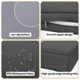 Cushion Covers For 7 Piece Wicker Sectional Sofa, 14 Pack Seat And Back Slipcovers With Zipper