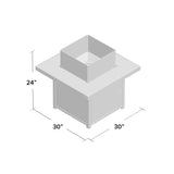 Reinforced - Propane Fire Pit Table - Black / Gray