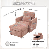 Multifunctional Chenille Recliner Sofa With Storage And Phone Bracket
