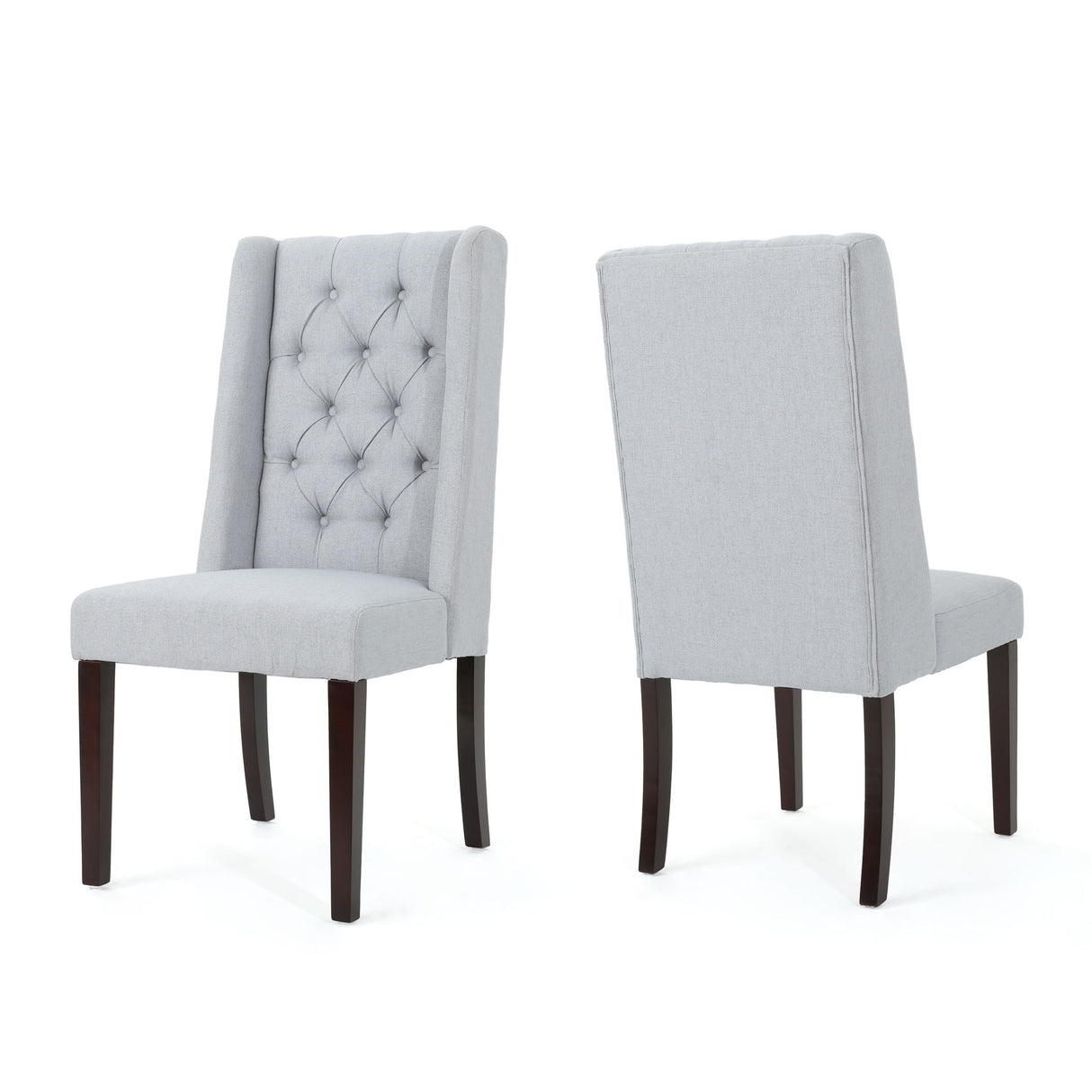 Sophisticated Tufted Dining Chair With High Back Design