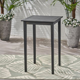 Outdoor Minimalist Acacia Wood Square Bar Table