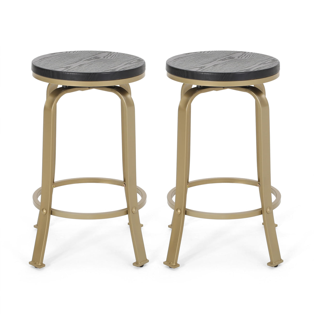 Modern Industrial Counter Stool Set With Swivel Function