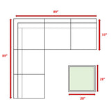 Seating Set With Cushions Handcrafted Wicker Design