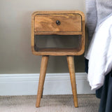 Mini Chestnut Curve Lower Bedside Nifhtstand