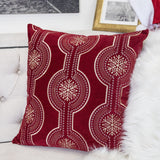 Holiday Throw Pillow With Snowflake Embroidery