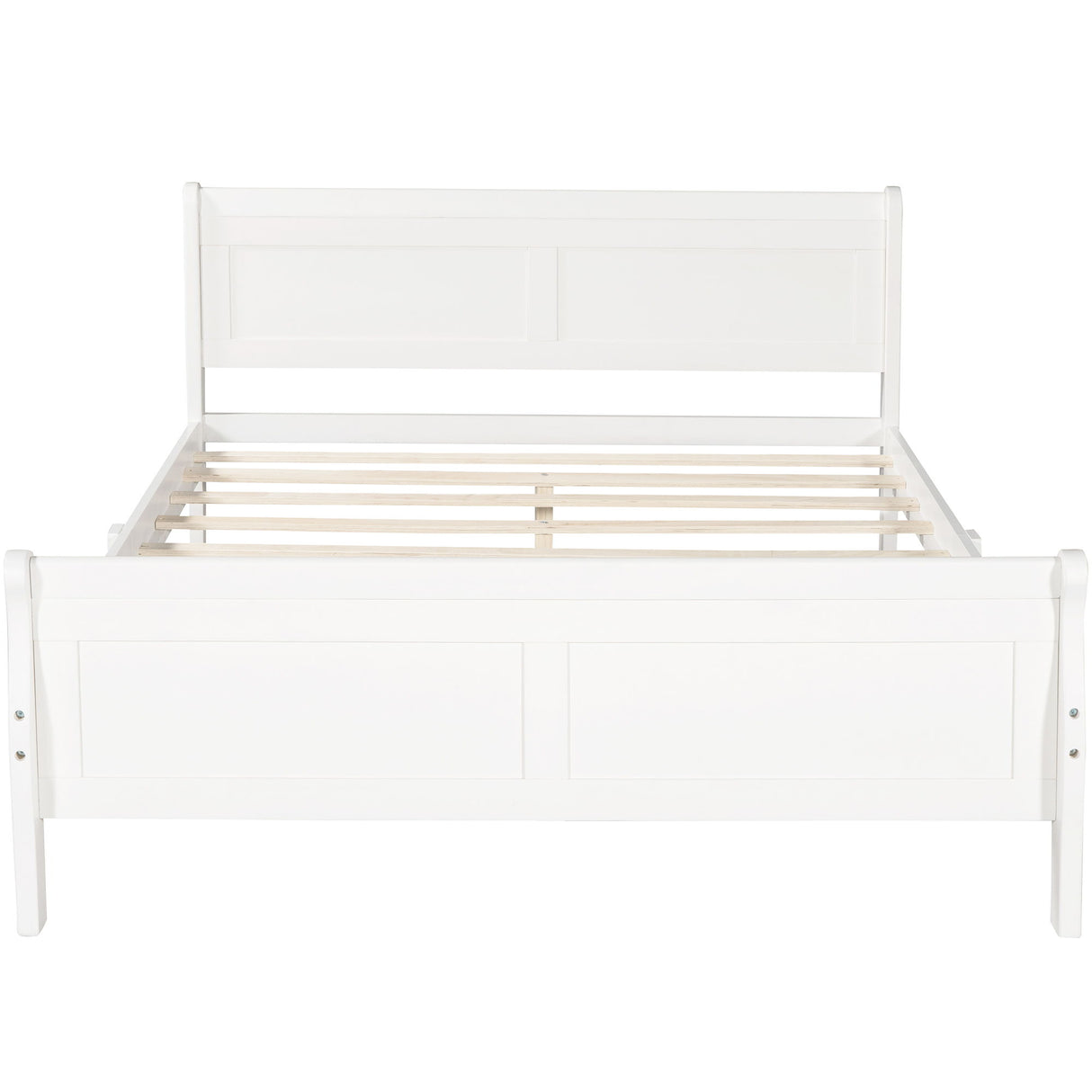 Platform Bed Frame Mattress Foundation Sleigh Bed With Headboard / Footboard / Wood Slat Suppor