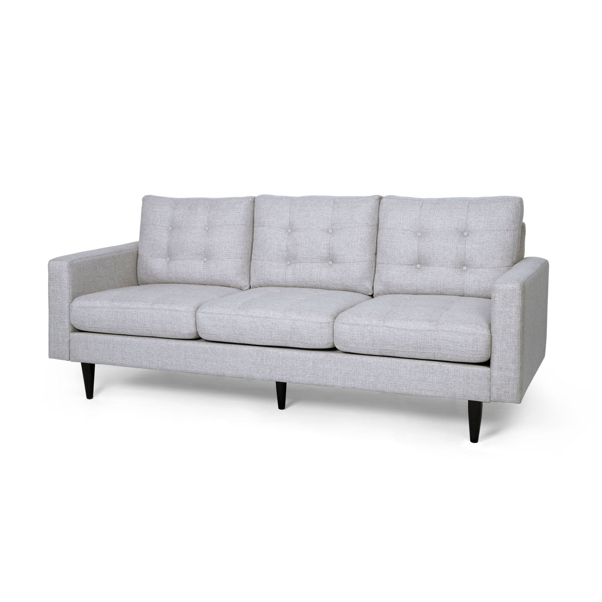 Jenny - Contemporary Tufted Fabric 3 Seater Sofa