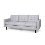 Jenny - Contemporary Tufted Fabric 3 Seater Sofa