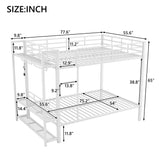 Bunk Bed With Storage Mesh Shelves, Clothes Hooks, LED Light