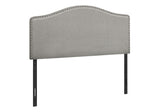 Full Size, Bed Headboard Only Upholstered, Transitional - Gray