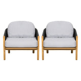 Grotta - Outdoor Wood Club Chair (Set of 2)