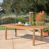 Wilson - Expandable Dining Table With Slat Design - Teak Acacia Wood