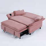 Modern Fabric Multi-Functional Sofa Bed With Adjustable Armrests And Backrests