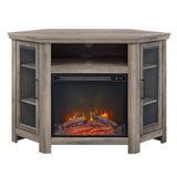 Classic Glass Door Fireplace TV Stand For Tvs Up To 55"