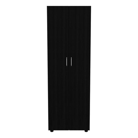 Armoire Organiser, Two Shelves, Rod, Double Door Cabinet Armoire