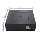 Reinforced - Propane & Gas Fire Pit Table - Charcoal