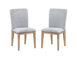 Caspian - Linen And Oak Finish Dining Chair (Set of 2) - Gray