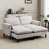 Convertible Combination Sofa With Footstools With Storage