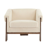 Sierra - Vintage Modern Accent Chair With Deep Cushions And Wide Armrests