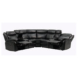 Jupiter - Leather Sectional - Black