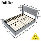 Bed With Gas Lift Storage, USB Ports