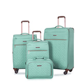 4 Piece Set, Softshell Suitcase Spinner Wheels Terylene Luggage Sets