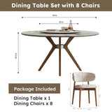 Modern Sintered Stone Dining Table Set With Chairs