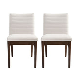 Upholstered Dining Chairs With Rubber Legs (Set of 2)