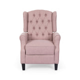 Wide Manual Wing Chair Recliner - Light Pink