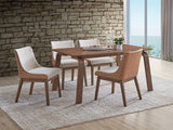 Ginny - 5 Piece With Side Chairs Dining Room Set - Walnut