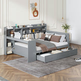 Daybed With 3 Drawers USB Ports And Desk