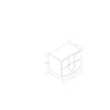 Vios - Zebra High Gloss Nightstand - White