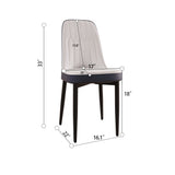 Modern Dining Chair With Cushions And Metal Legs