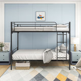 Space Saving Bunk Bed With Metal Frame And Ladder