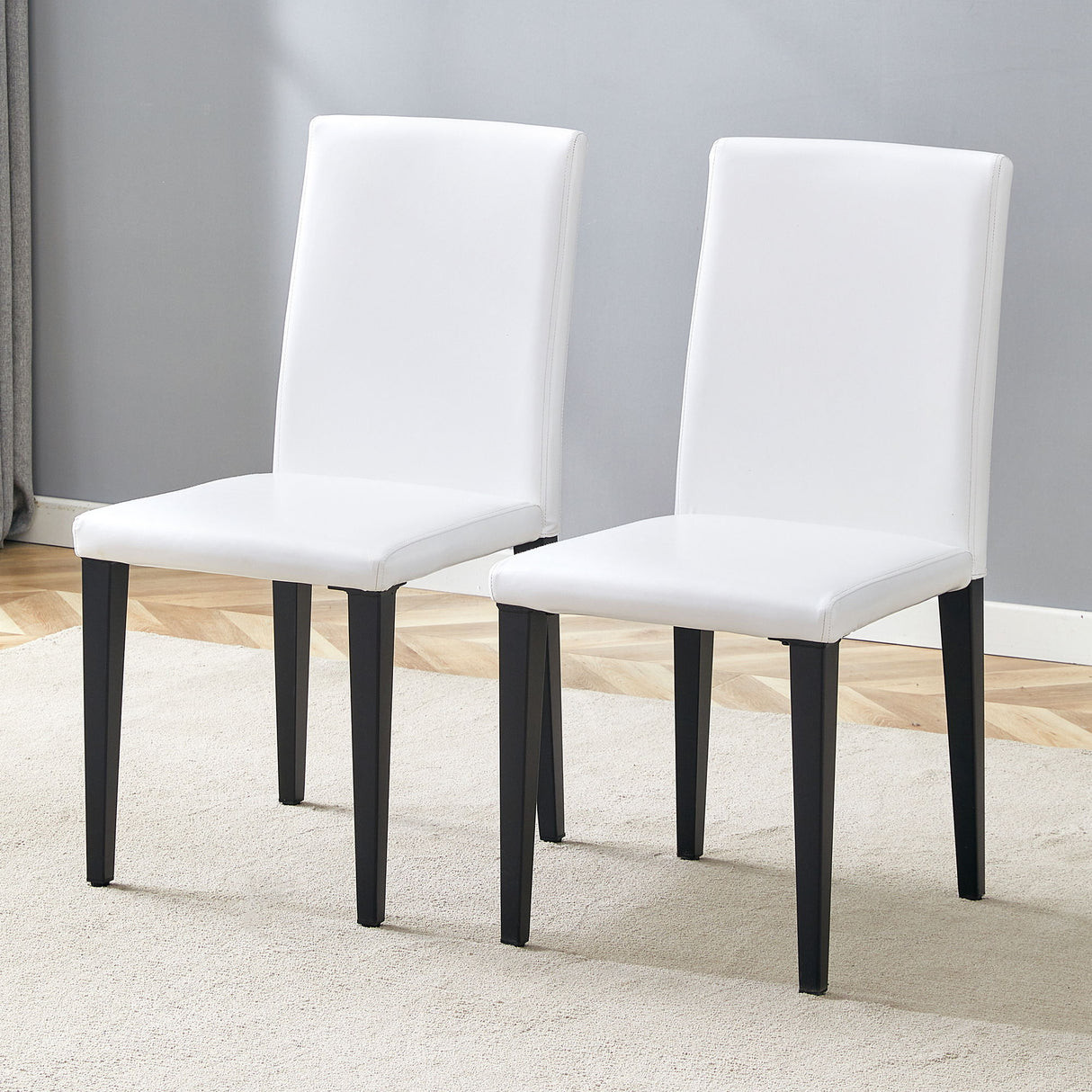 Versatile Dining Chairs With Comfortable Design And Metal Legs